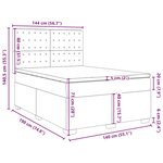 vidaXL Sommier à lattes de lit avec matelas Gris 140x190 cm Similicuir