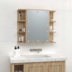 vidaXL Armoire à miroir avec LED Chêne sonoma 70x16 5x60 cm