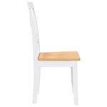 vidaXL Chaises à manger 2 Pièces blanc bois massif caoutchouc
