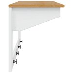 vidaXL Porte-manteau HILL Blanc et marron miel 90 x 35 x 41 5 cm