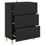 vidaXL Armoire à tiroirs Noir 66 x 34 5 x 90 cm Bois d'ingénierie