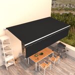 vidaXL Auvent manuel rétractable avec store 6x3 m Anthracite