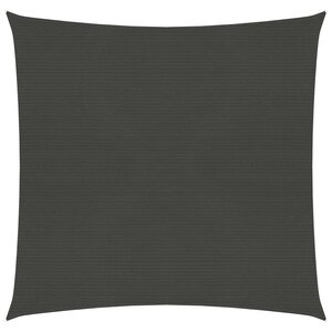 vidaXL Voile d'ombrage 160 g/m² Anthracite 7x7 m PEHD