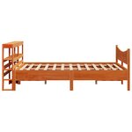 vidaXL Cadre de lit avec tête de lit cire marron 120x190cm bois de pin