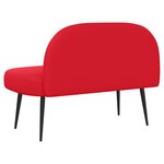 vidaXL Banc rembourré avec dossier Rouge 110 x 60 x 76 cm Simili cuir