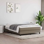 vidaXL Matelas de lit à ressorts ensachés fermeté moyenne Taupe 140x200x20 cm Tissu