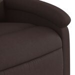 vidaXL Fauteuil inclinable de massage Marron foncé Tissu