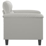 vidaXL Fauteuil gris clair 60 cm tissu microfibre