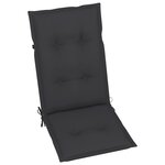 Vidaxl chaises inclinables de jardin 3 pièces avec coussins bois d'acacia