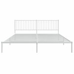 Vidaxl cadre de lit métal avec tête de lit blanc 200x200 cm