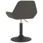 Vidaxl chaise pivotante de salle à manger gris foncé velours