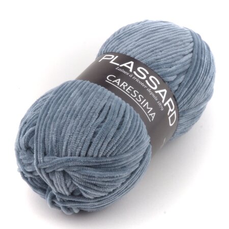 Pelote de laine velour caressima 22 bleu moyen