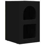 vidaXL Table de chevet Noir 29 5 x 33 5 x 50 cm Bois d'ingénierie