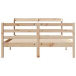 vidaXL Cadre de lit avec tête de lit 140x200 cm bois de pin massif