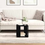 vidaXL Table Basse Chêne noir MDF 32 x 32 x 30 cm Simple Carré