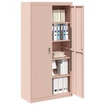 vidaXL Armoire de rangement 2 Pièces Rose 90 x 40 x 180 cm Acier