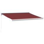 vidaXL Auvent manuel rétractable bordeaux 350x250 cm