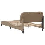 vidaXL Cadre de lit sans matelas Hvar cappuccino 100x200 cm similicuir