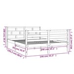 vidaXL Cadre de lit sans matelas bois massif 140x190 cm