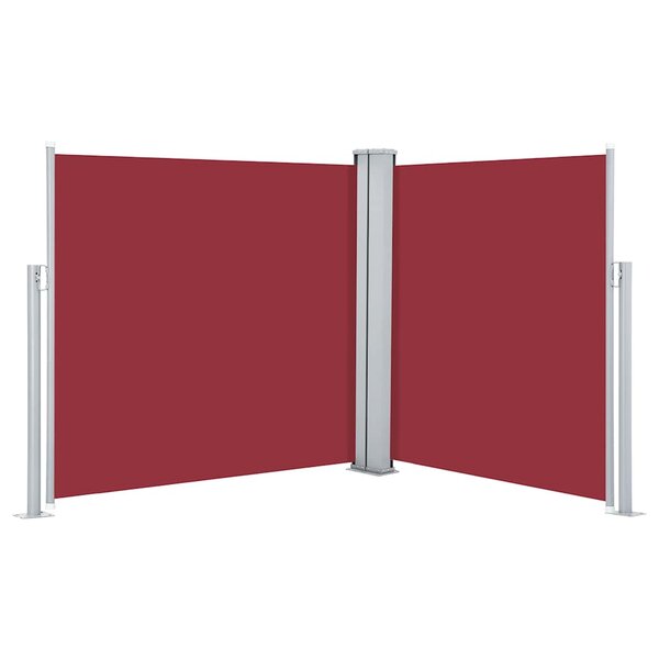 vidaXL Auvent latéral rétractable Rouge 100 x 600 cm