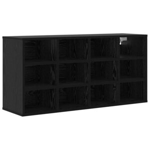 vidaXL Cabinet à chaussures avec étagère Chêne noir 103 x 30 x 51 cm