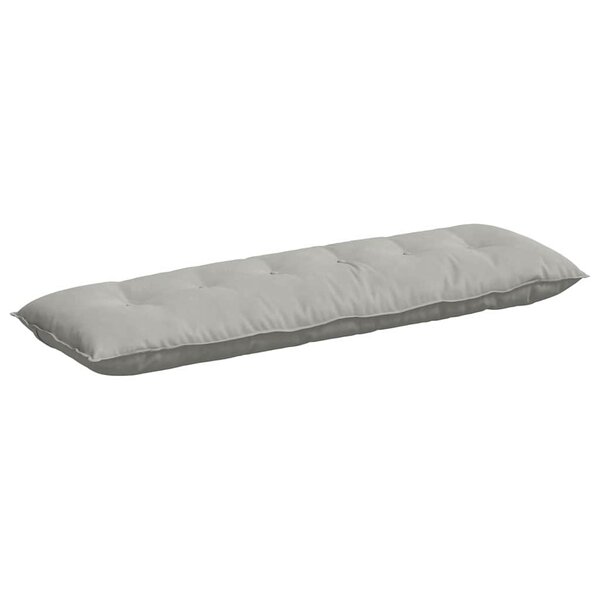 vidaXL Coussin de Dos Gris clair 160 x 50 cm Tissu en microfibre