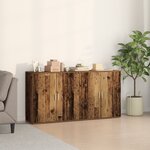 vidaXL Buffets 2 Pièces Bois ancien 79x38x80 cm Bois d'ingénierie