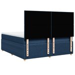 vidaXL Sommier à lattes de lit avec matelas Bleu 180x200 cm Tissu