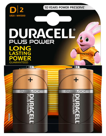 Duracell Plus Power 2 piles 1,5V alcalines D (lot de 3)