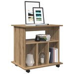 vidaXL Armoire roulante chêne artisanal 60x45x60 cm bois d'ingénierie