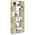 vidaXL Bibliothèque/Séparateur de pièce Chêne sonoma Bois d'ingénierie