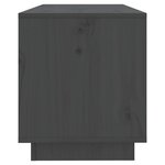 vidaXL Meuble TV Gris 74x34x40 cm Bois de pin massif