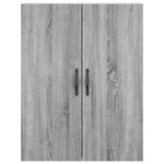vidaXL Buffet haut Sonoma gris 69 5x34x180 cm Bois d'ingénierie
