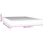 vidaXL Matelas de lit à ressorts ensachés 140x220x20 cm velours