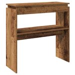 vidaXL Table console vieux bois 80 x 30 x 80 cm bois d'ingénierie