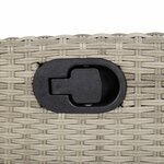 vidaXL Ensemble de bistro 3 Pièces et coussins gris clair résine tressée