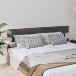 vidaXL Tête de lit Gris 204x3x81 cm Bois massif de pin