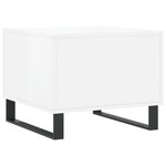 vidaXL Tables basses 2 Pièces blanc brillant 50x50x40cm bois d'ingénierie