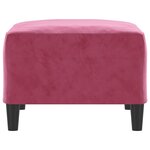 vidaXL Repose-pied Rouge bordeaux 70x55x41 cm Velours