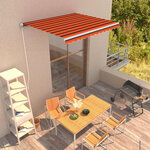vidaXL Auvent manuel rétractable 300x250 cm Orange et marron
