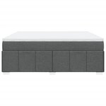 vidaXL Sommier à lattes de lit avec matelas Gris foncé 180x200cm Tissu