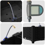 vidaXL Pots de jardin Noir 160 x 40 x 22 cm Acier