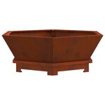 vidaXL Brasero Rouillé 75 x 75 x 28 cm