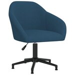 vidaXL Chaise pivotante de salle à manger Bleu Velours