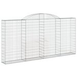 vidaXL Panier de gabions arqué 300x30x140/160 cm Fer galvanisé