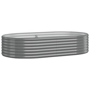 vidaXL Lit surélevé de jardin Acier enduit de poudre 175x100x36cm gris
