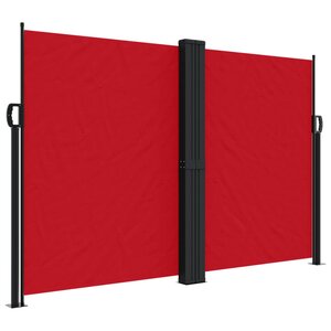 vidaXL Auvent latéral rétractable rouge 160x1200 cm