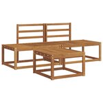 vidaXL Ensemble de canapés d'extérieur 3 Pièces Naturel
