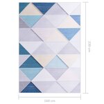 Vidaxl tapis imprimé multicolore 160x230 cm tissu