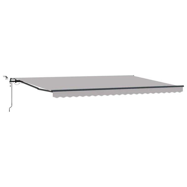 vidaXL Auvent Rétractable with Gris clair 500 × 350 cm tissu